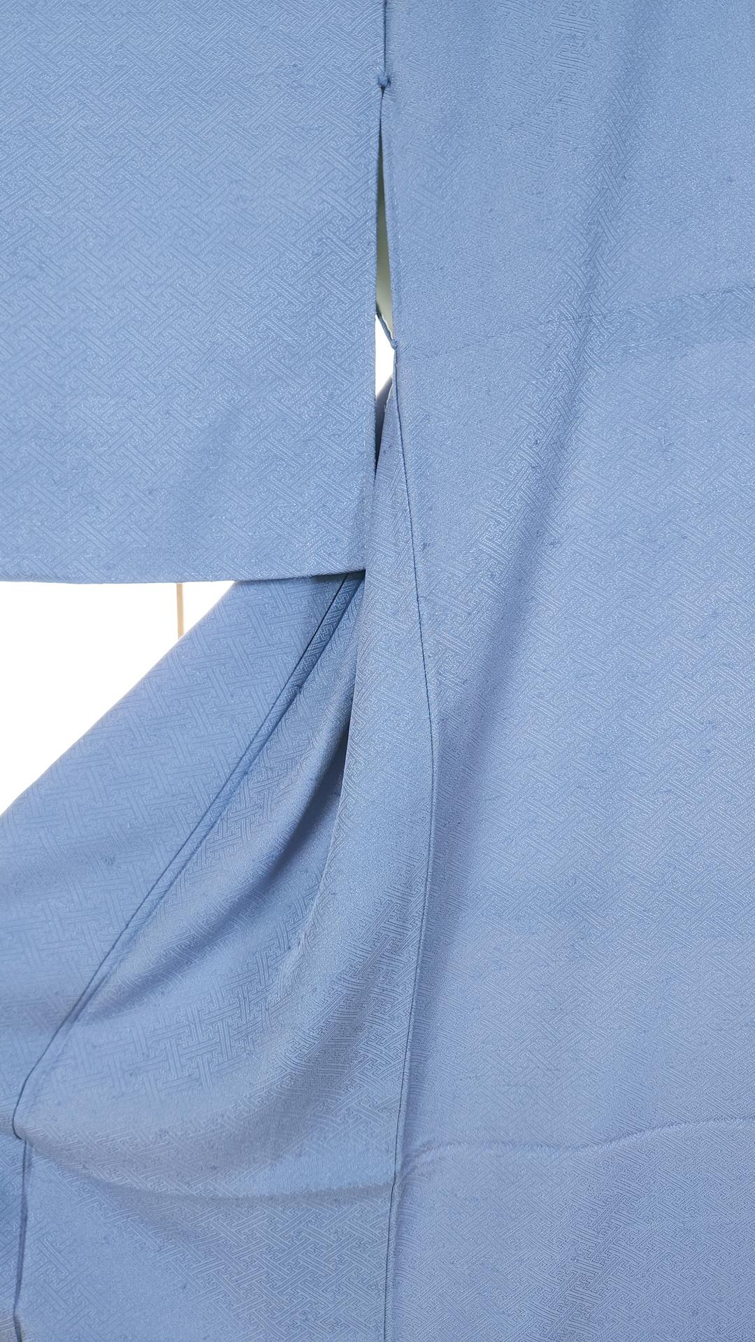 Light blue Iromuji Kimono Sayagata pattern