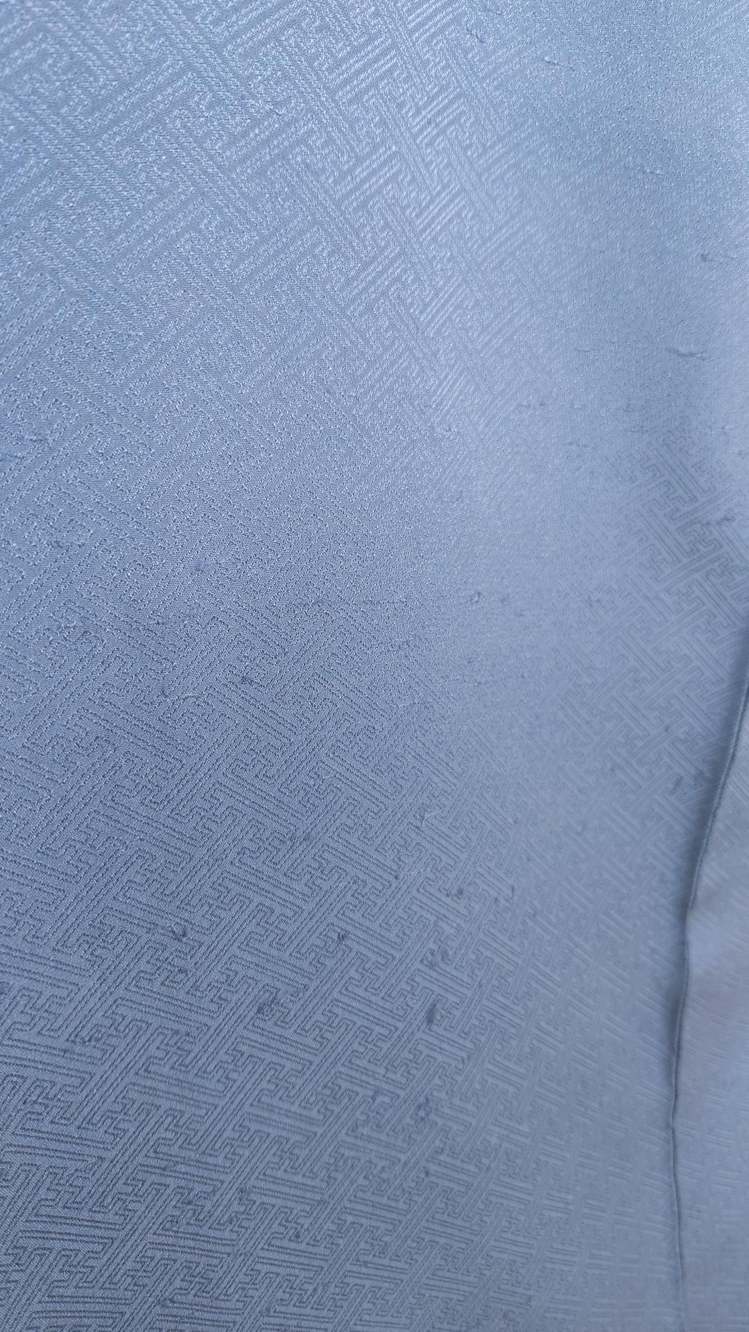 Light blue Iromuji Kimono Sayagata pattern