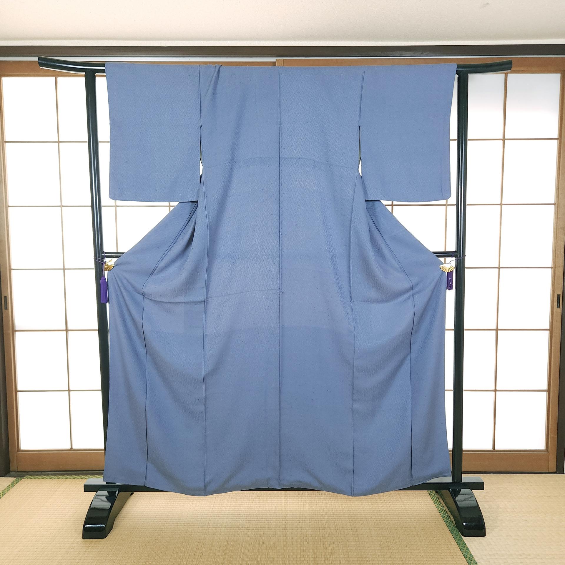 Light blue Iromuji Kimono Sayagata pattern