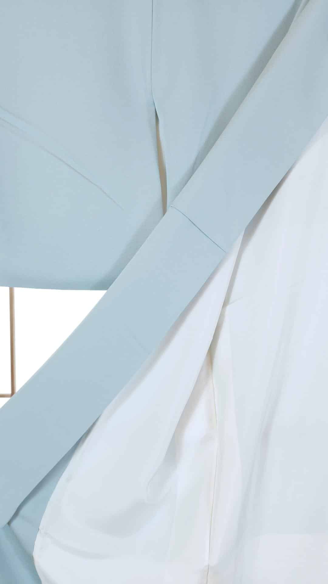 Light blue-grey Tomesode with golden fans