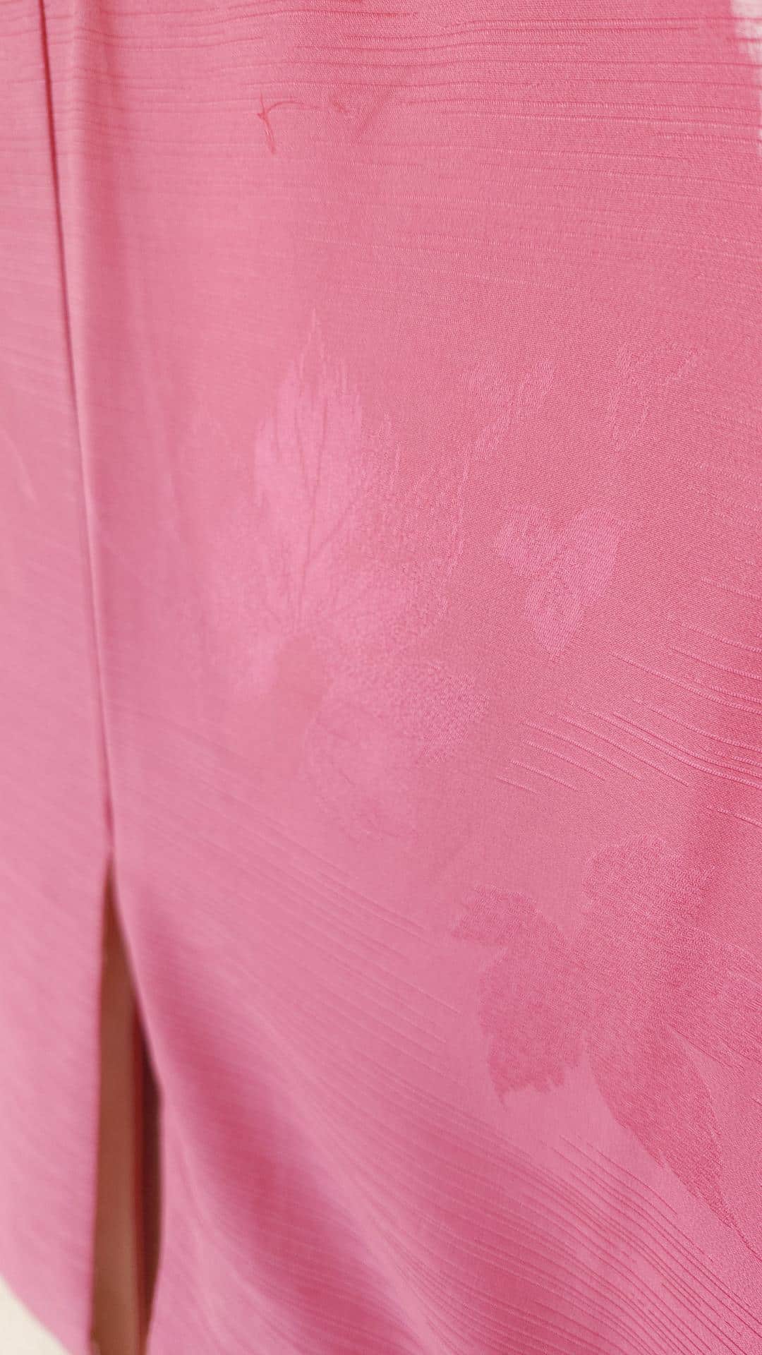 Light pink jacquard Haori with vine motifs