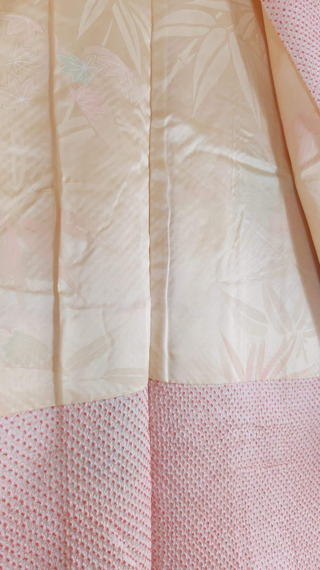 Pink Shibori Haori with colorful flowers