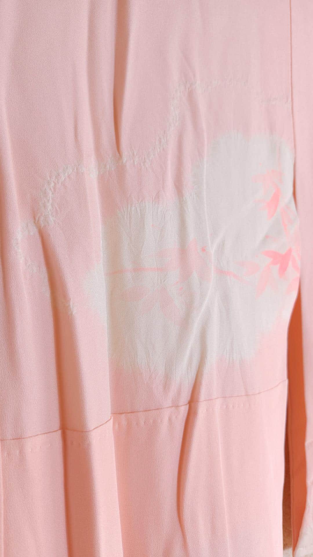 Pink Shibori Nagajuban with embroidered collar