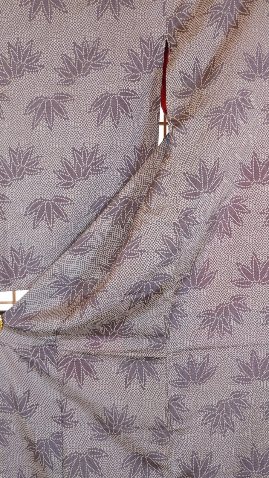 Vintage Kimono with bamboo leaf motif