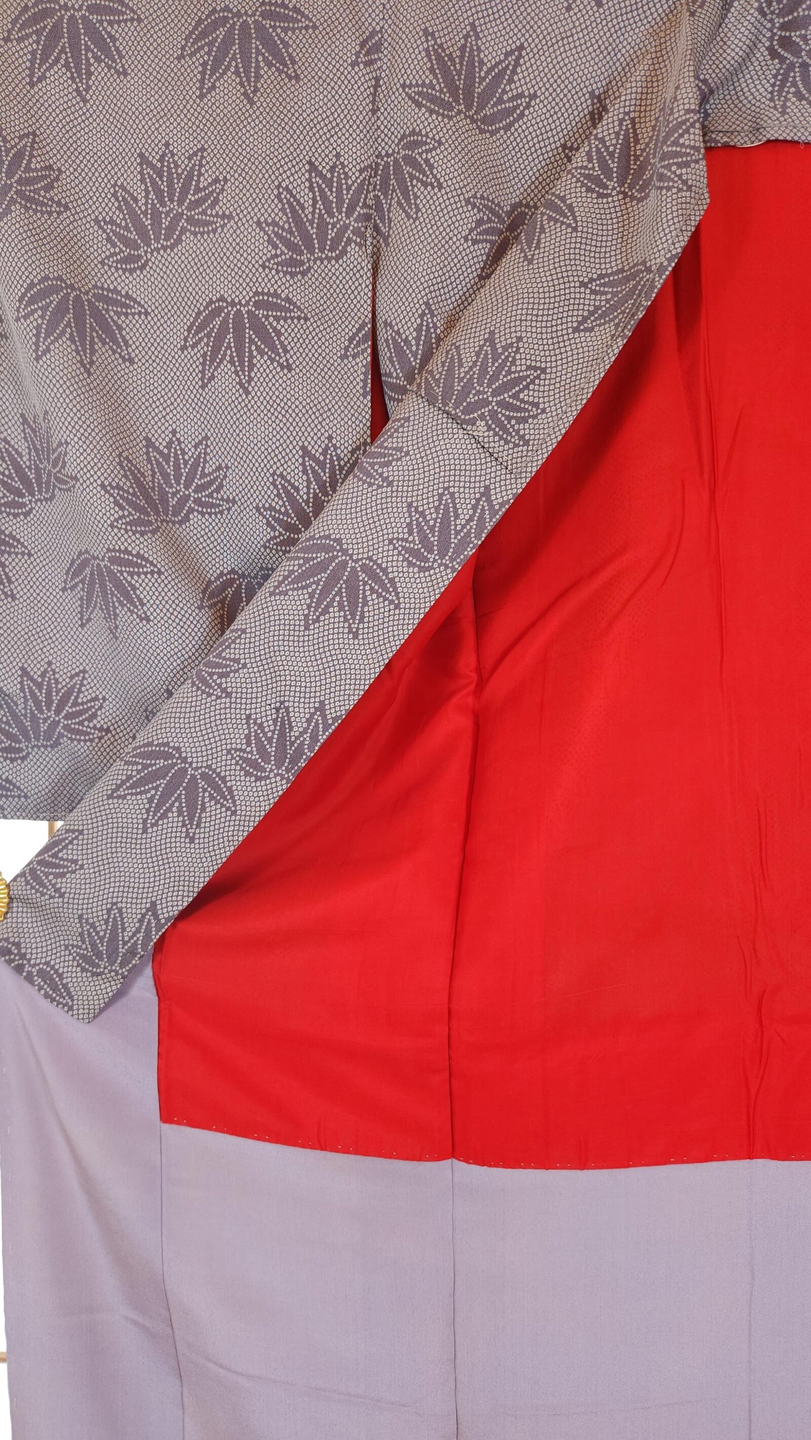 Vintage Kimono with bamboo leaf motif