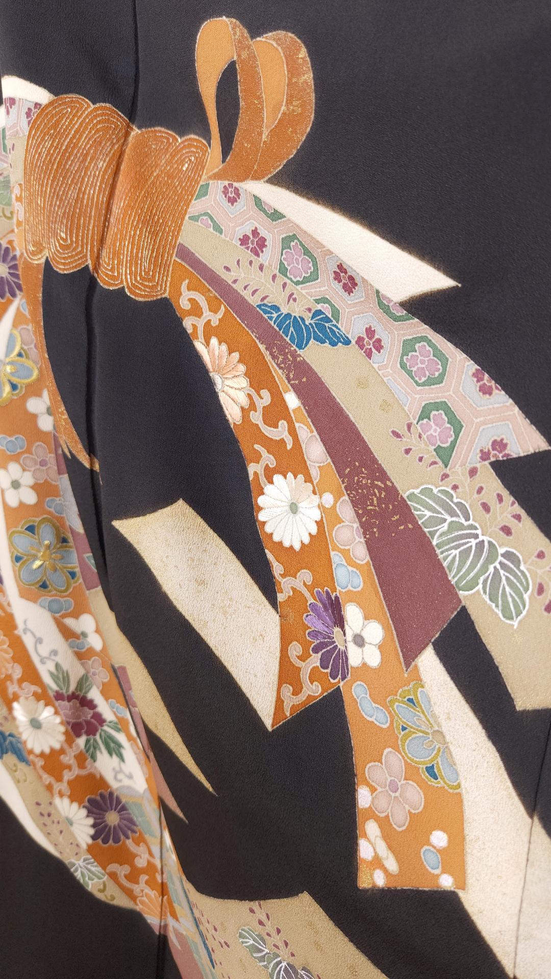 Vintage Kuro Tomesode with Noshi ribbons