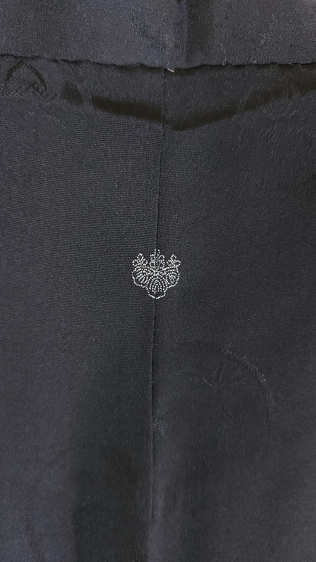 Vintage black brocade Haori with Tsuzumi lining