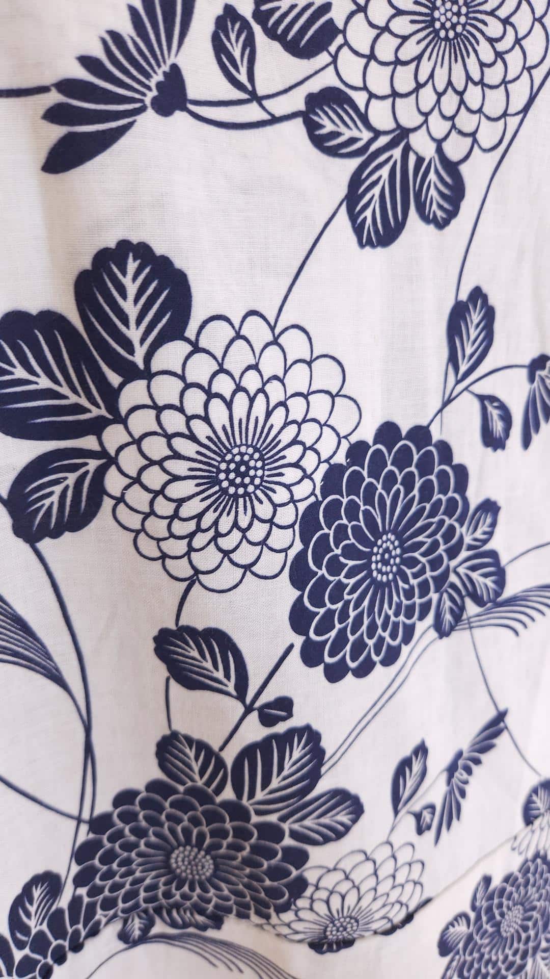 White Yukata with Kiku flowers