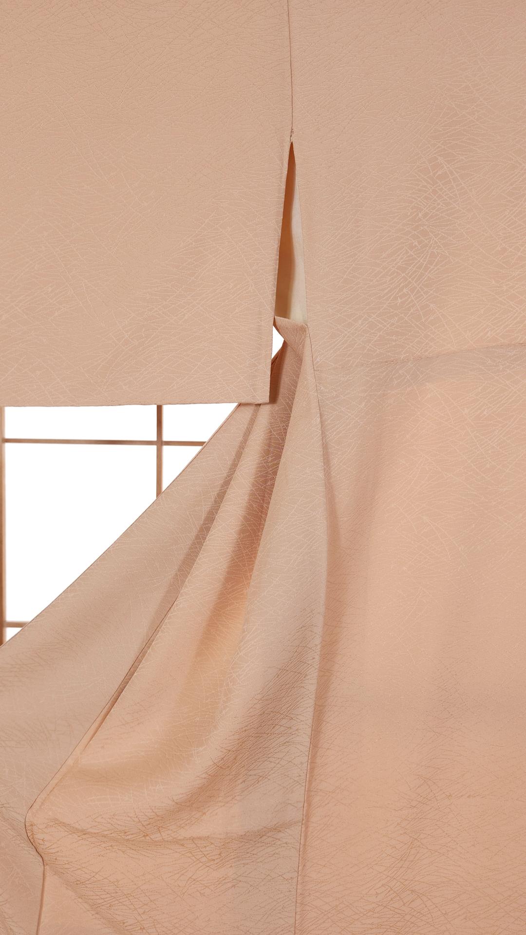 Elegant light beige textured Iromuji Kimono