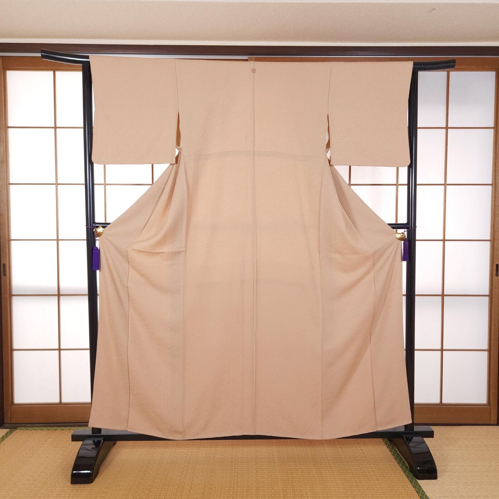 Elegant light beige textured Iromuji Kimono