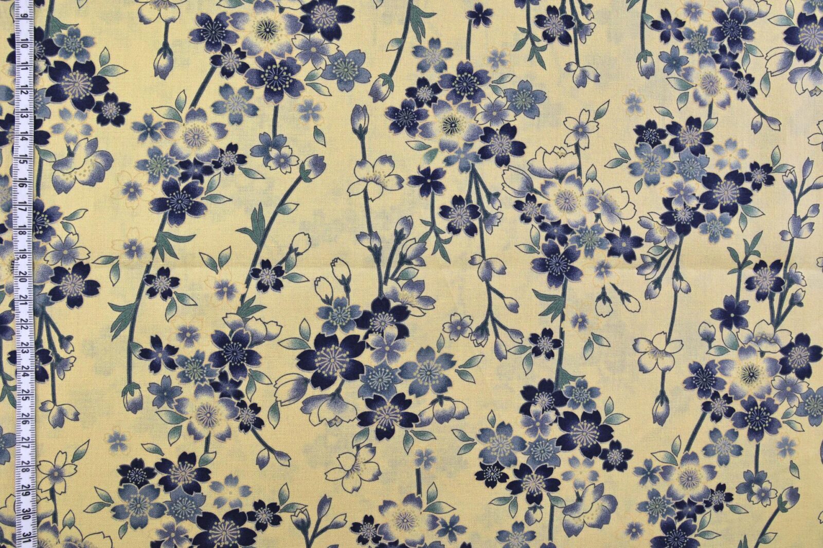Japanese fabric Sakura vintage effect beige