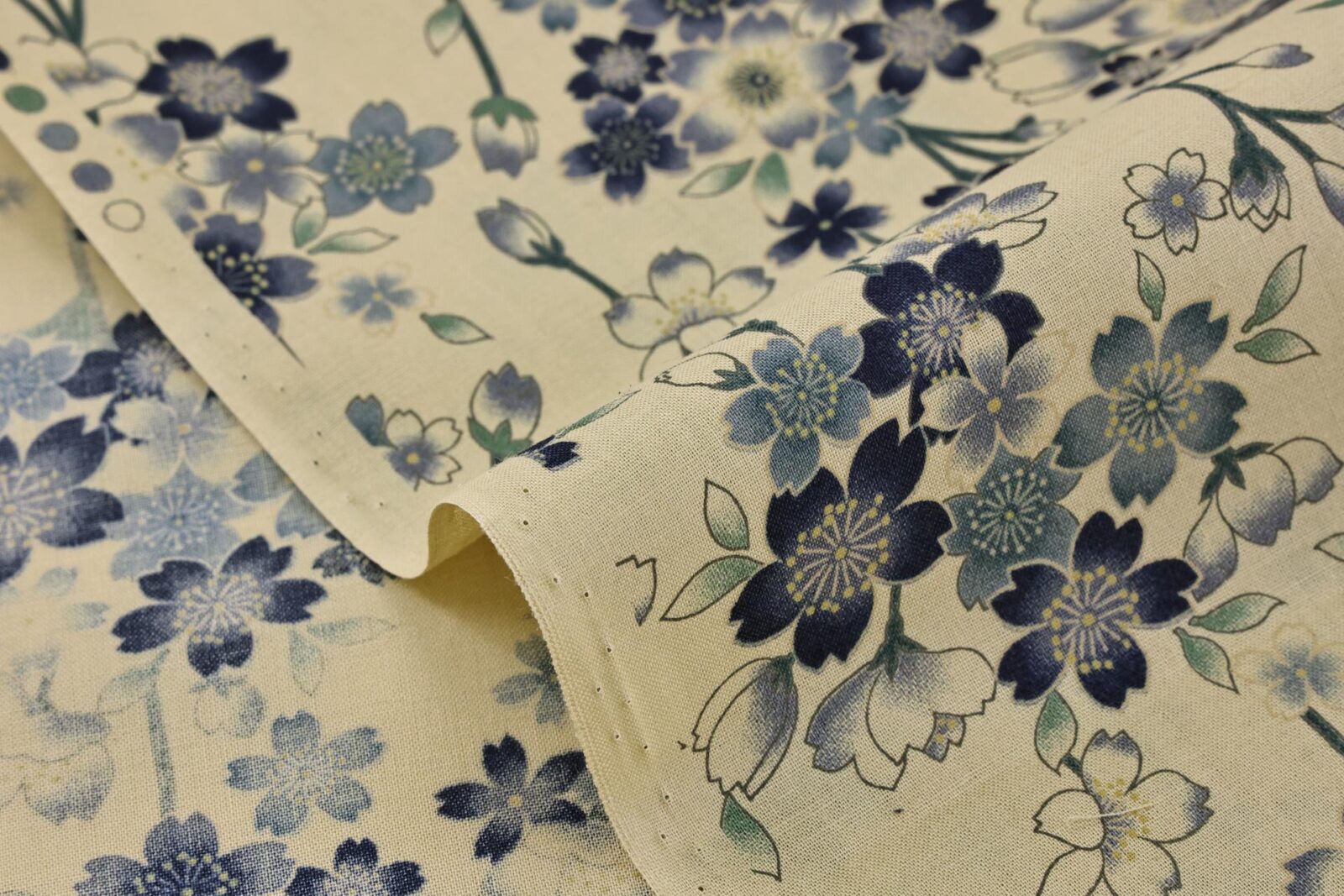 Japanese fabric Sakura vintage effect beige