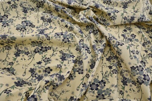 Japanese fabric Sakura vintage effect beige