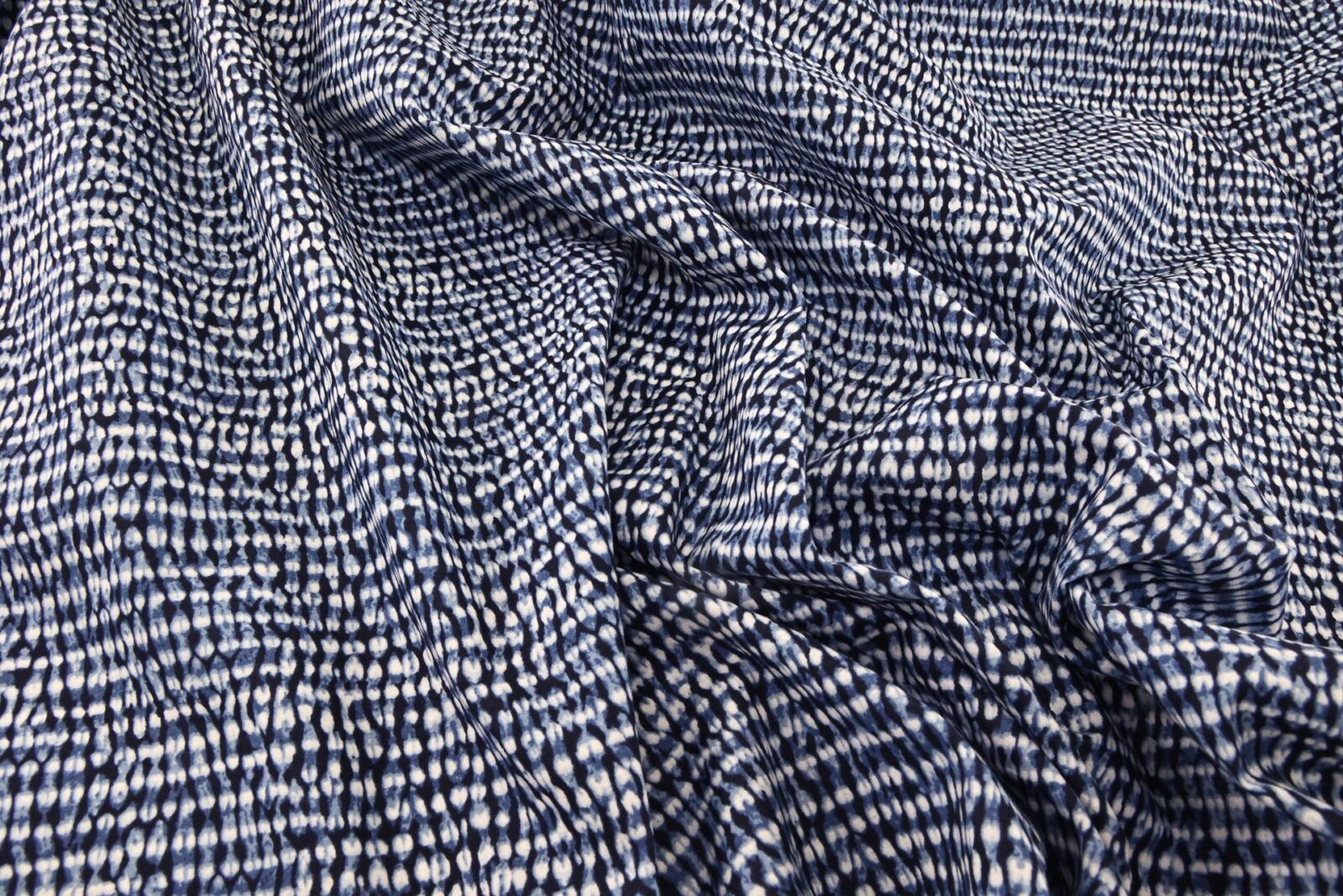 Japanese fabric with indigo Shibori print