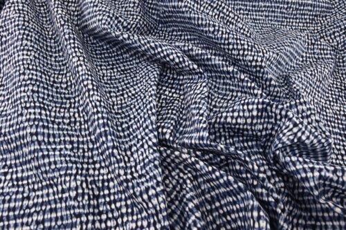 Japanese fabric with indigo Shibori print
