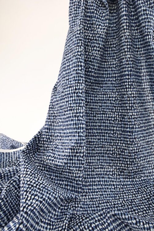 Japanese fabric with indigo Shibori print