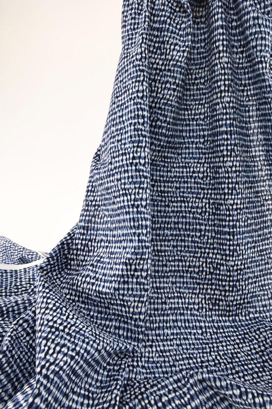 Japanese fabric with indigo Shibori print
