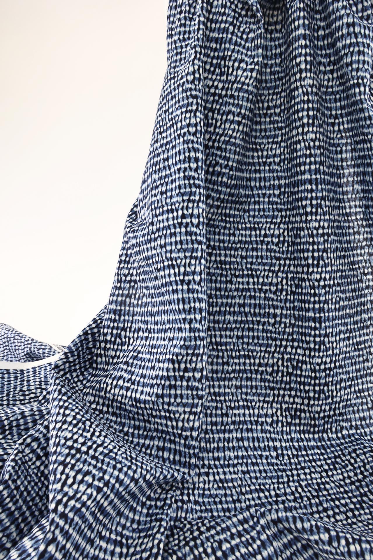Japanese fabric with indigo Shibori print