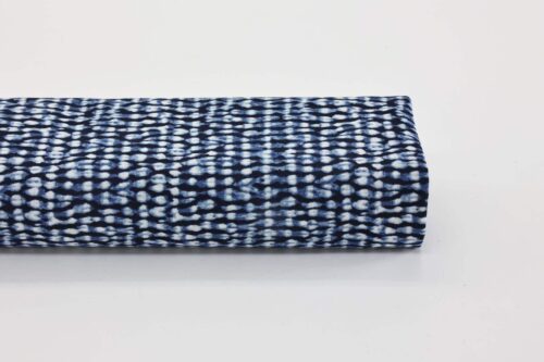Japanese fabric with indigo Shibori print