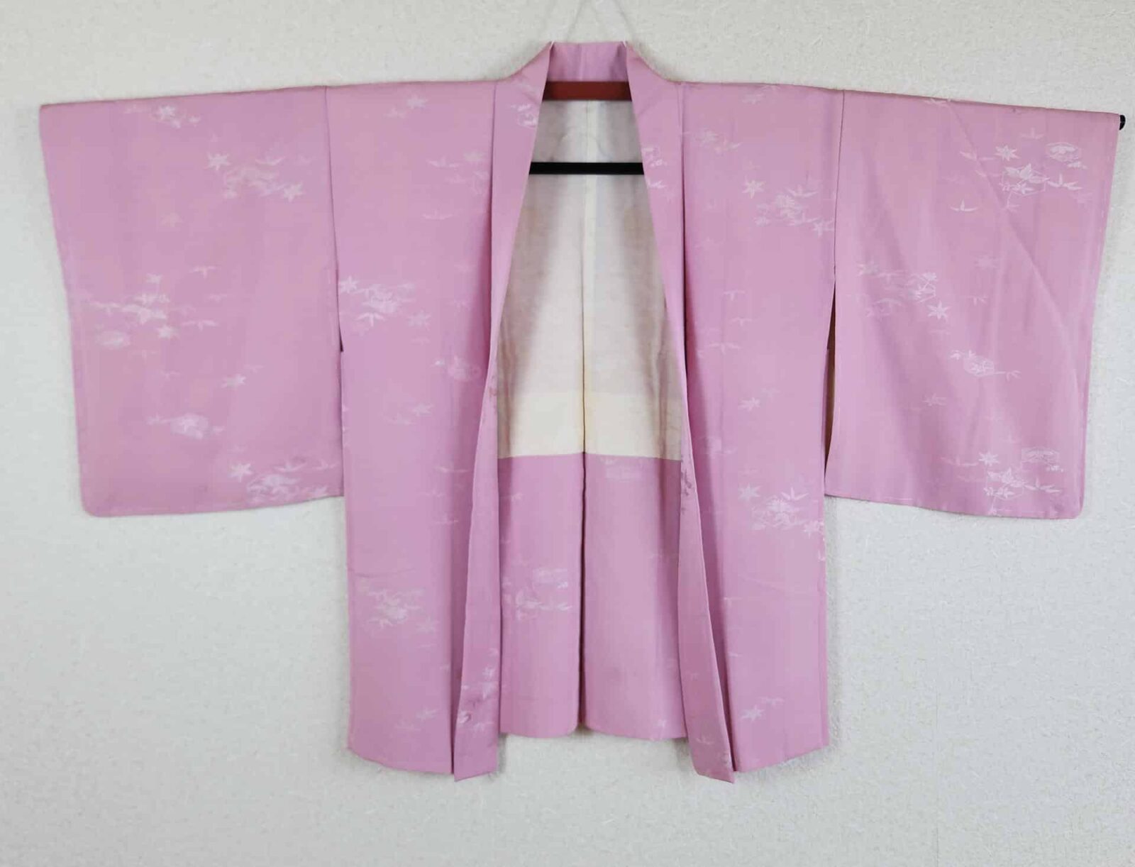 Light pink brocade Haori with bamboo pattern