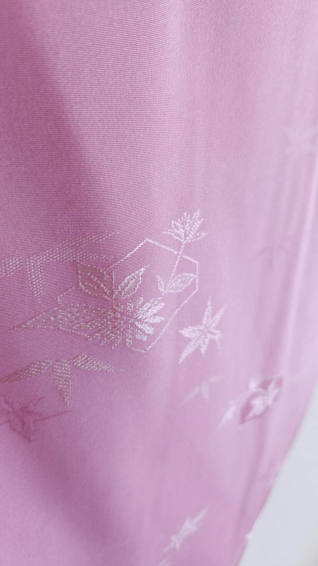 Light pink brocade Haori with bamboo pattern