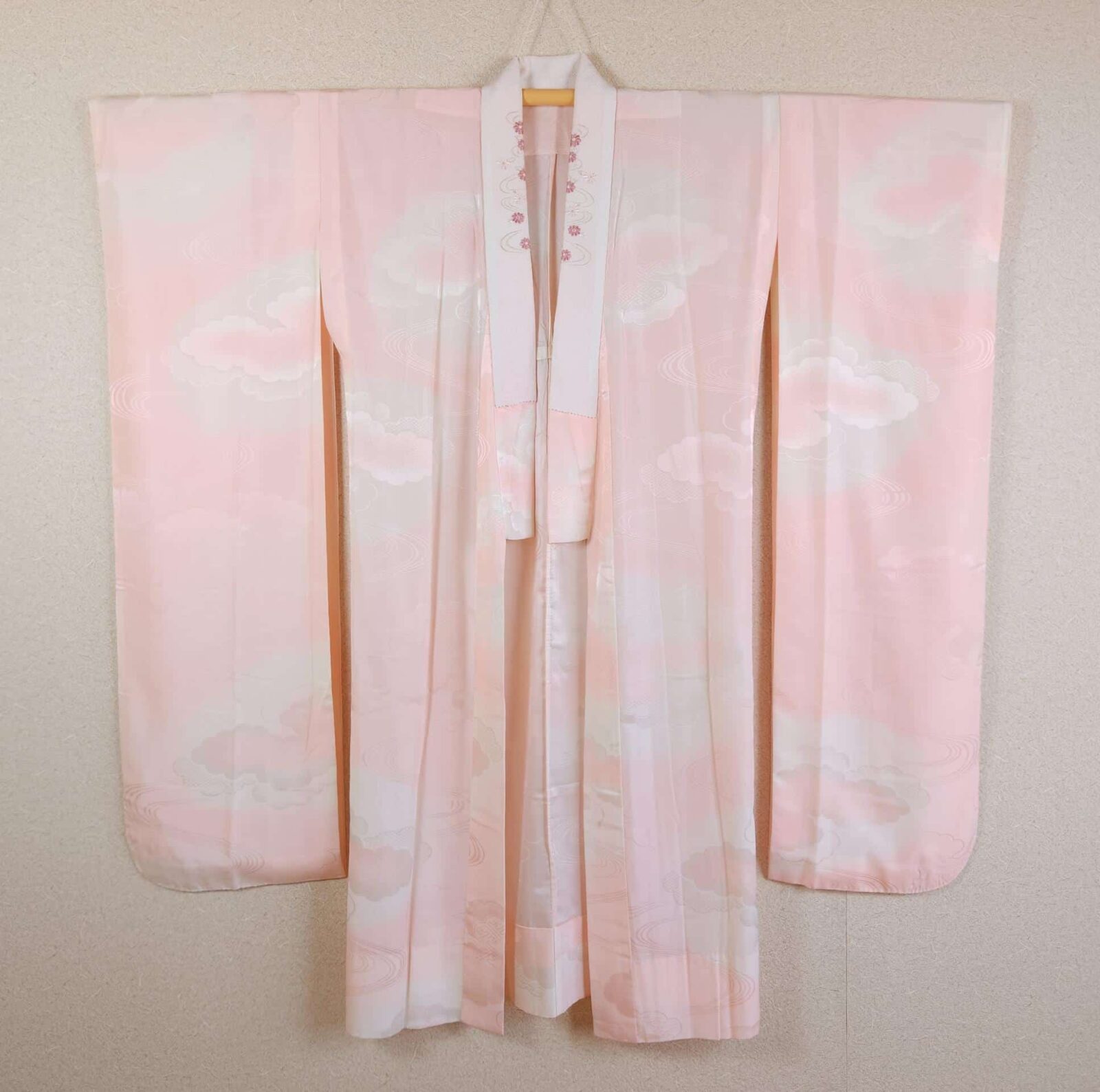 Pink cloud brocade Nagajuban for Furisode