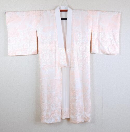 Salmon pink Hanabishi brocade Nagajuban