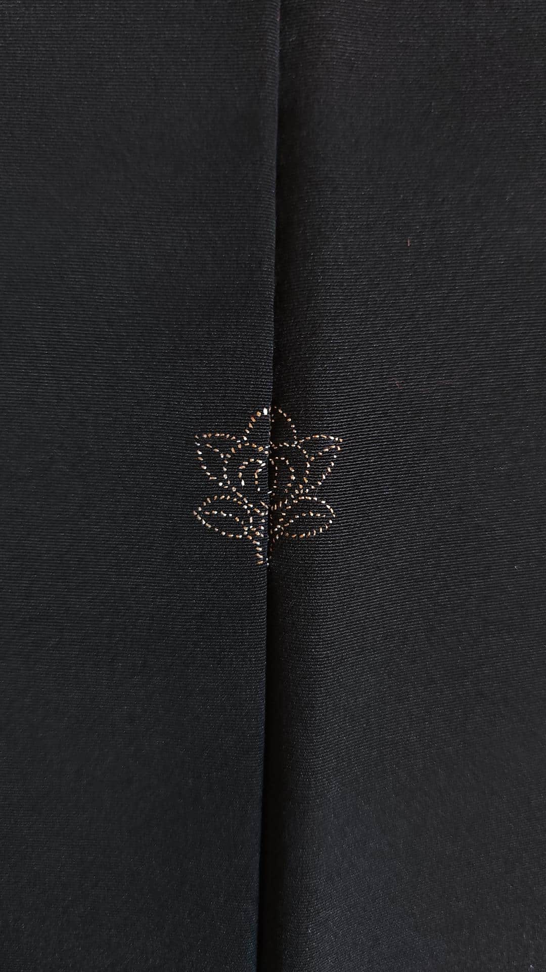 Black Haori with orange chrysanthemums