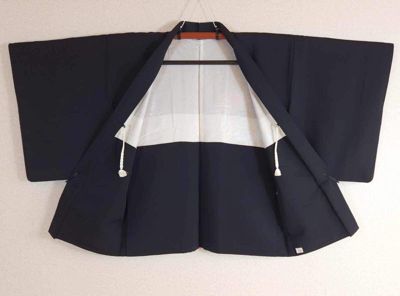 Black Haori with orange chrysanthemums