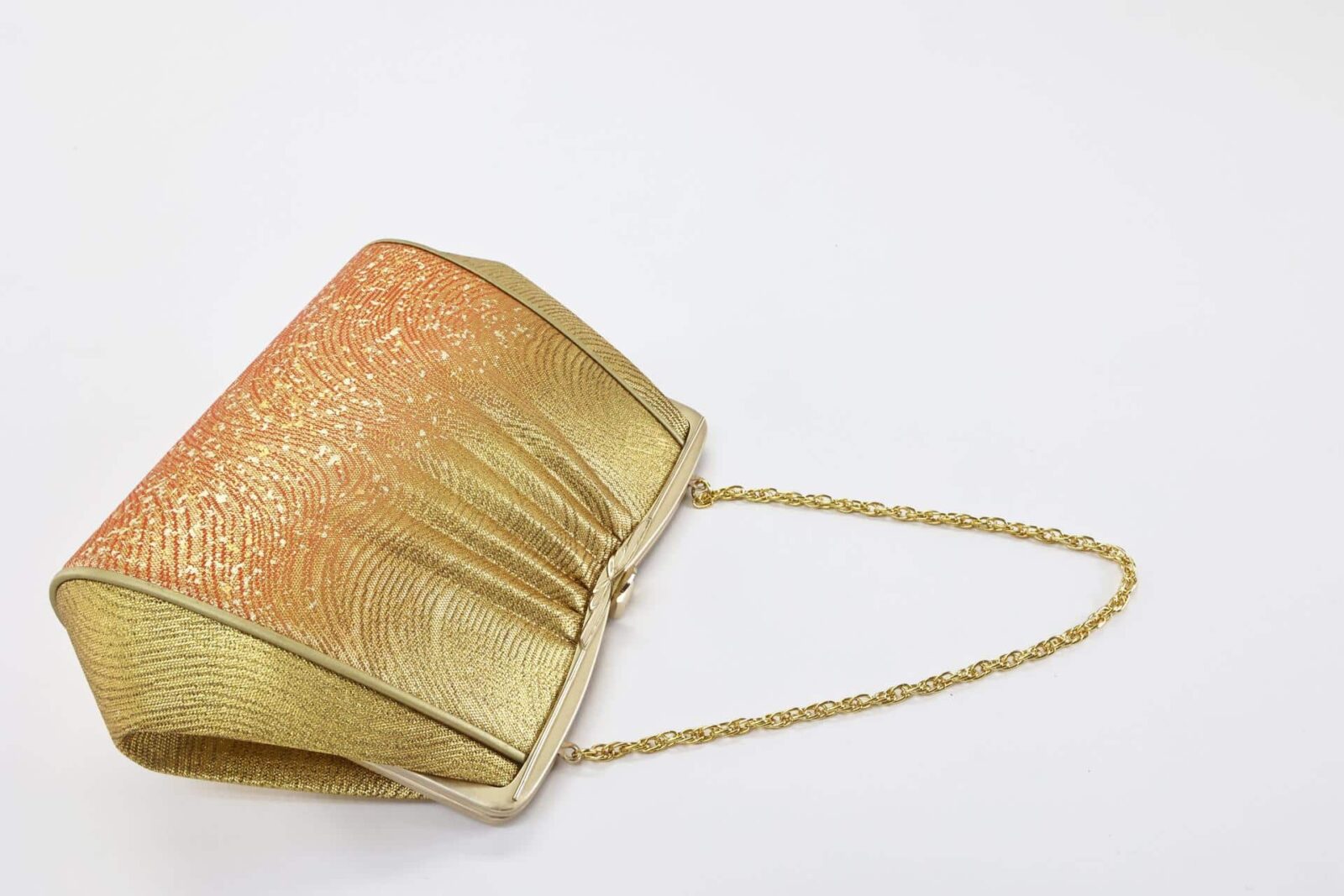 Gold and orange gradient zori and clutch