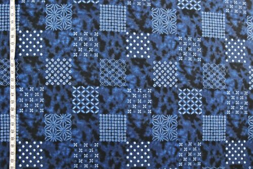 Japanese Indigo fabric Shibori-inspired patterns