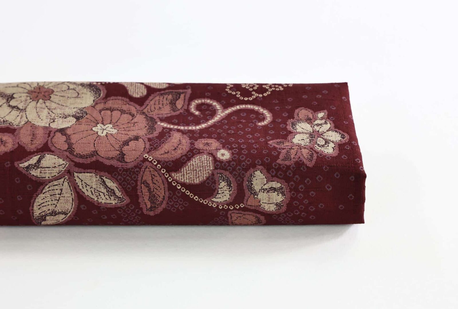 Japanese fabric - Autumn inspired floral in bordeaux