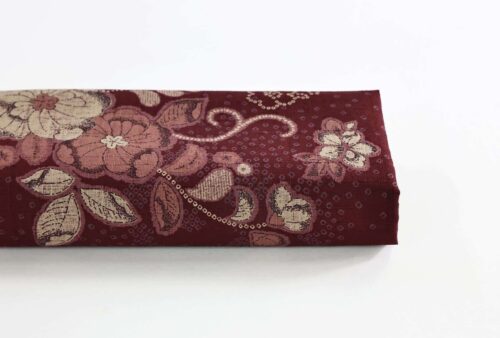 Japanese fabric - Autumn inspired floral in bordeaux
