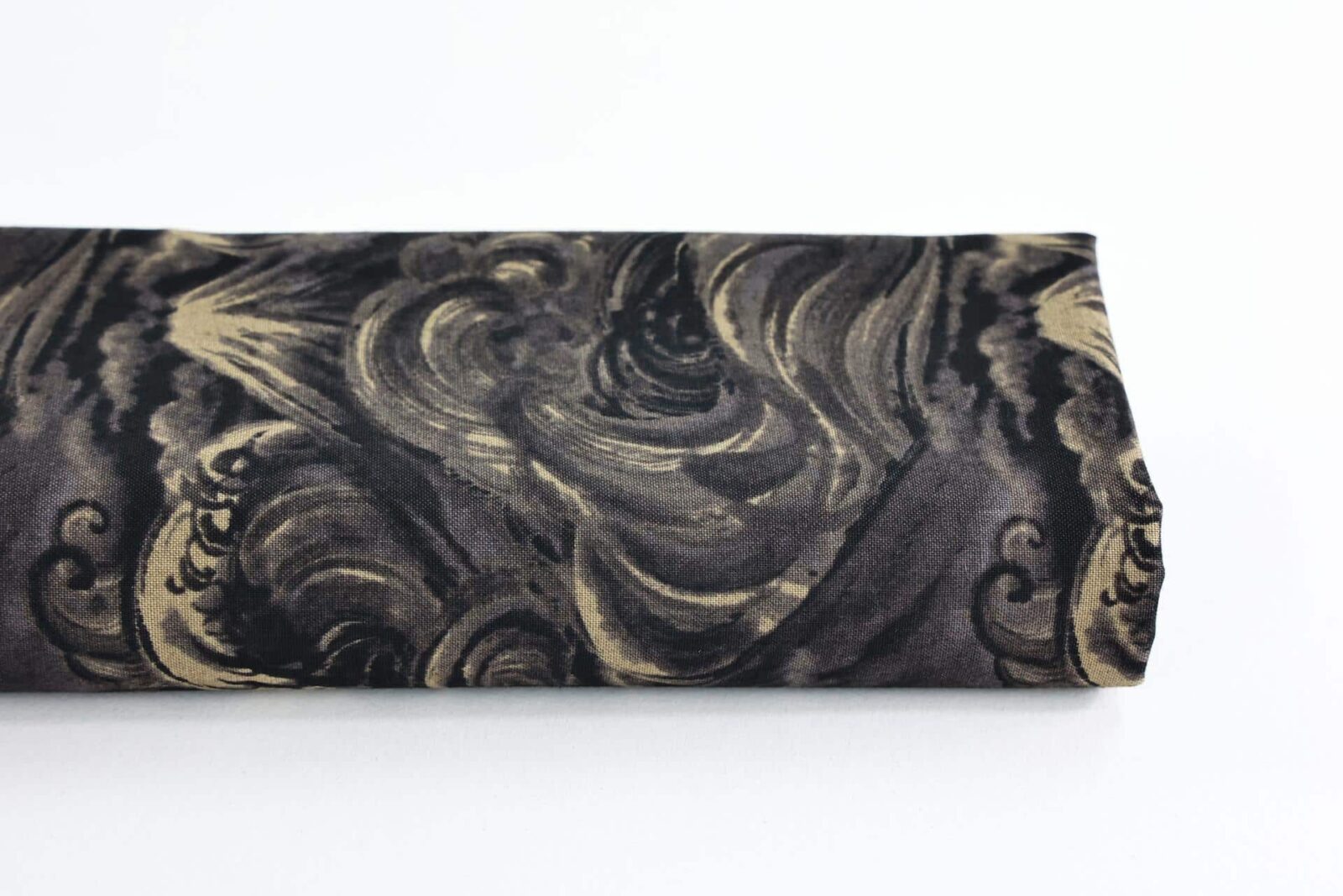 Japanese fabric Mt. Fuji and black waves