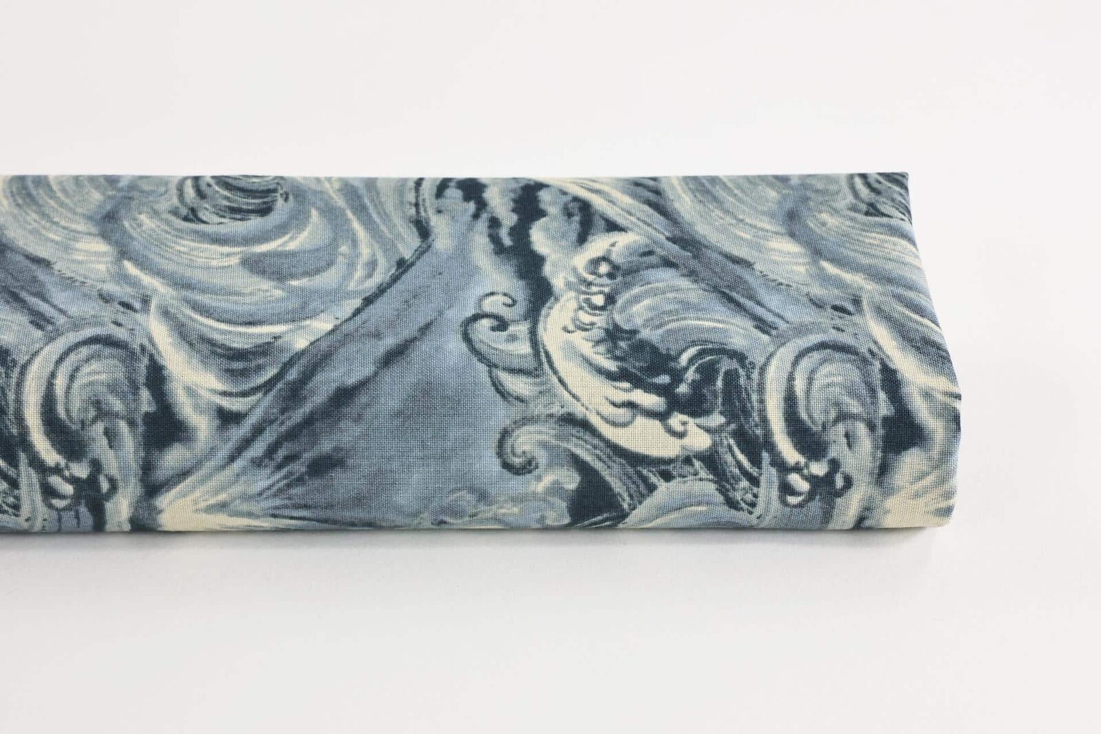 Japanese fabric Mt. Fuji and blue waves