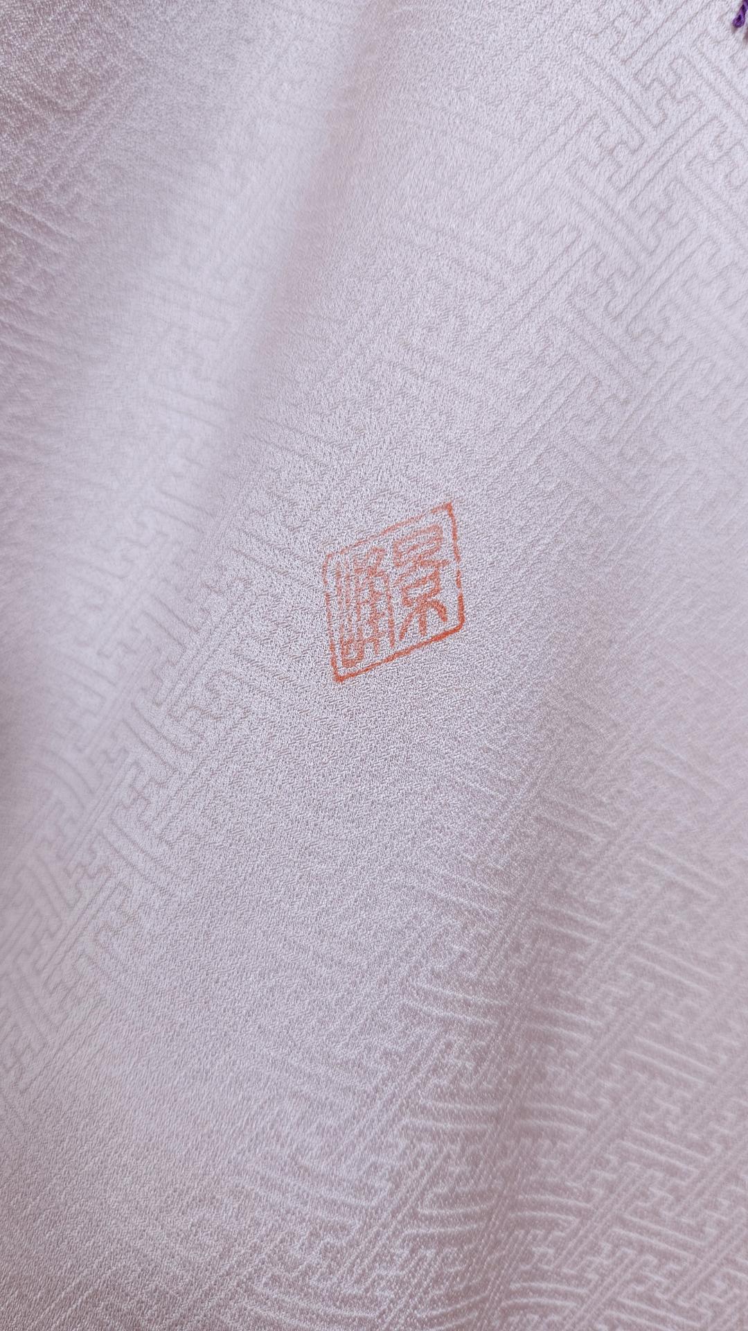 Lavender Iro Tomesode with hand-painted motifs