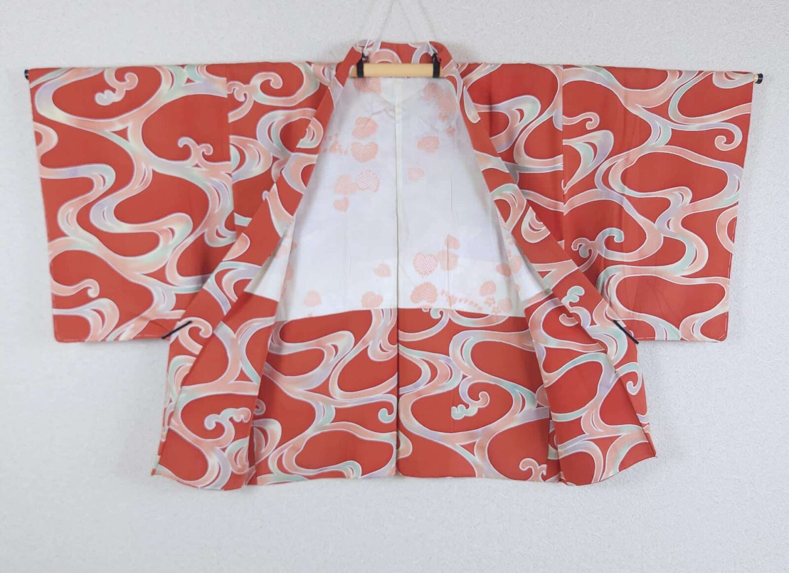 Orange Haori with wave pattern