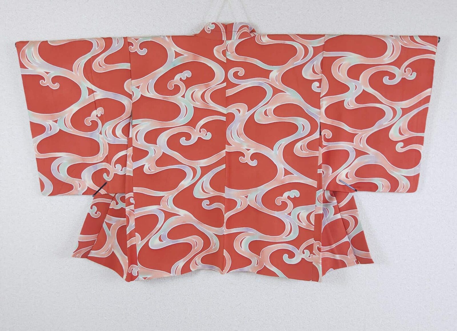 Orange Haori with wave pattern