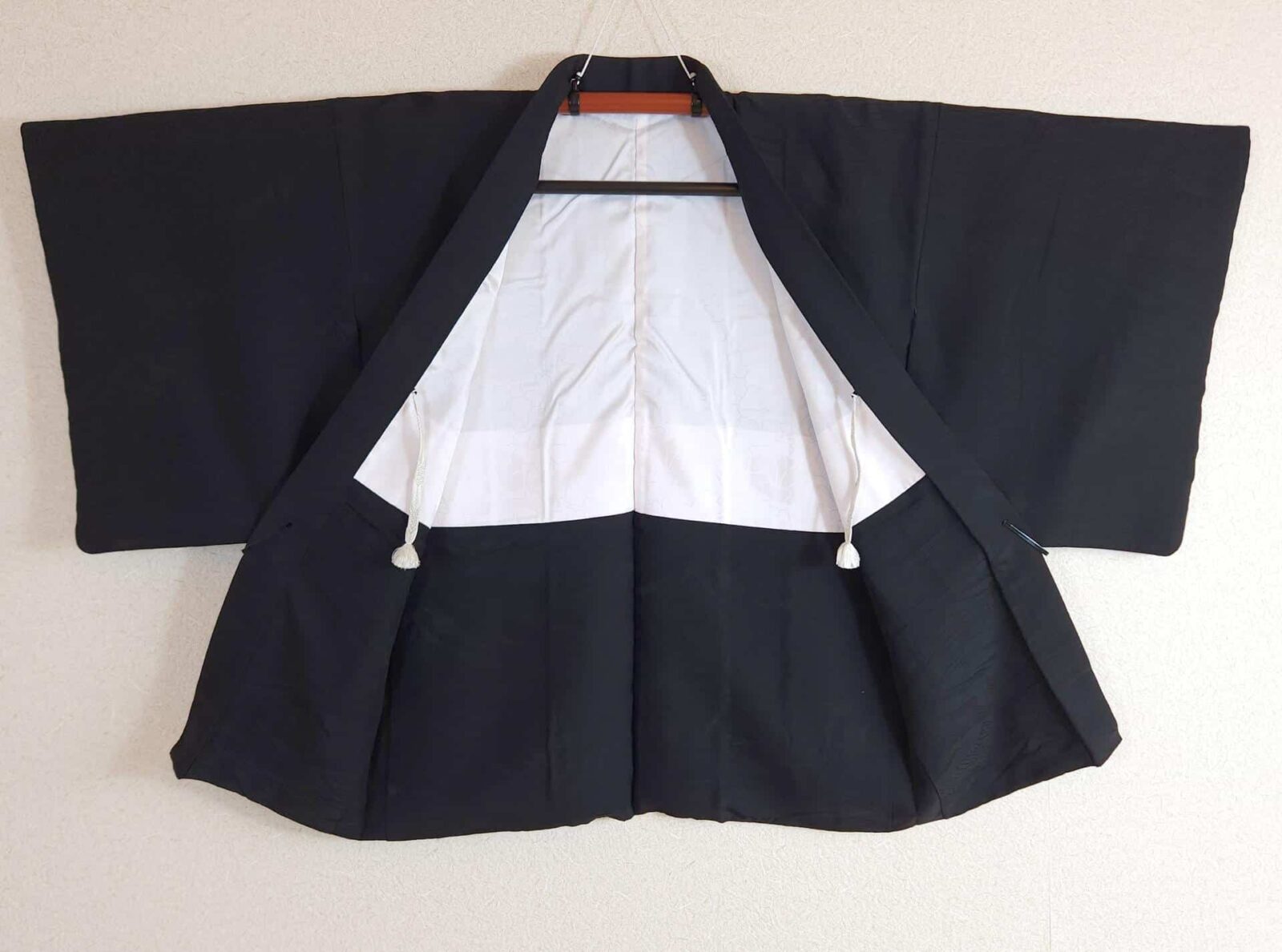 Subtle black Haori with black brocade