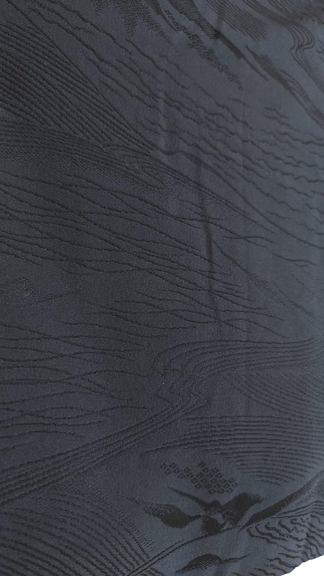Subtle black Haori with black brocade