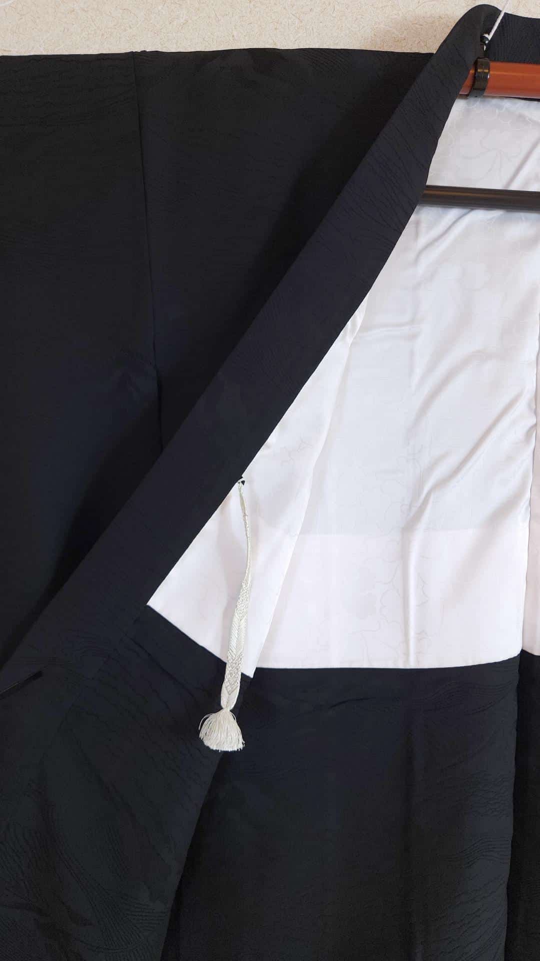 Subtle black Haori with black brocade
