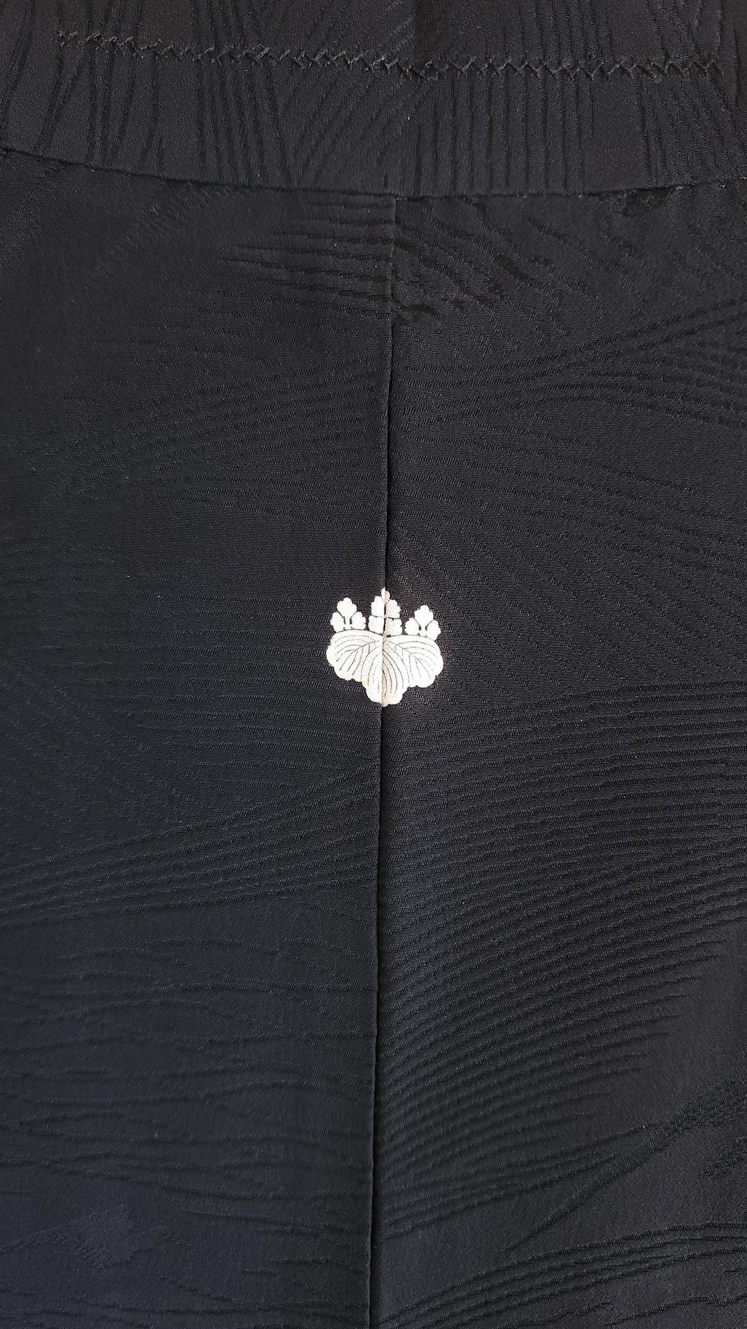 Subtle black Haori with black brocade