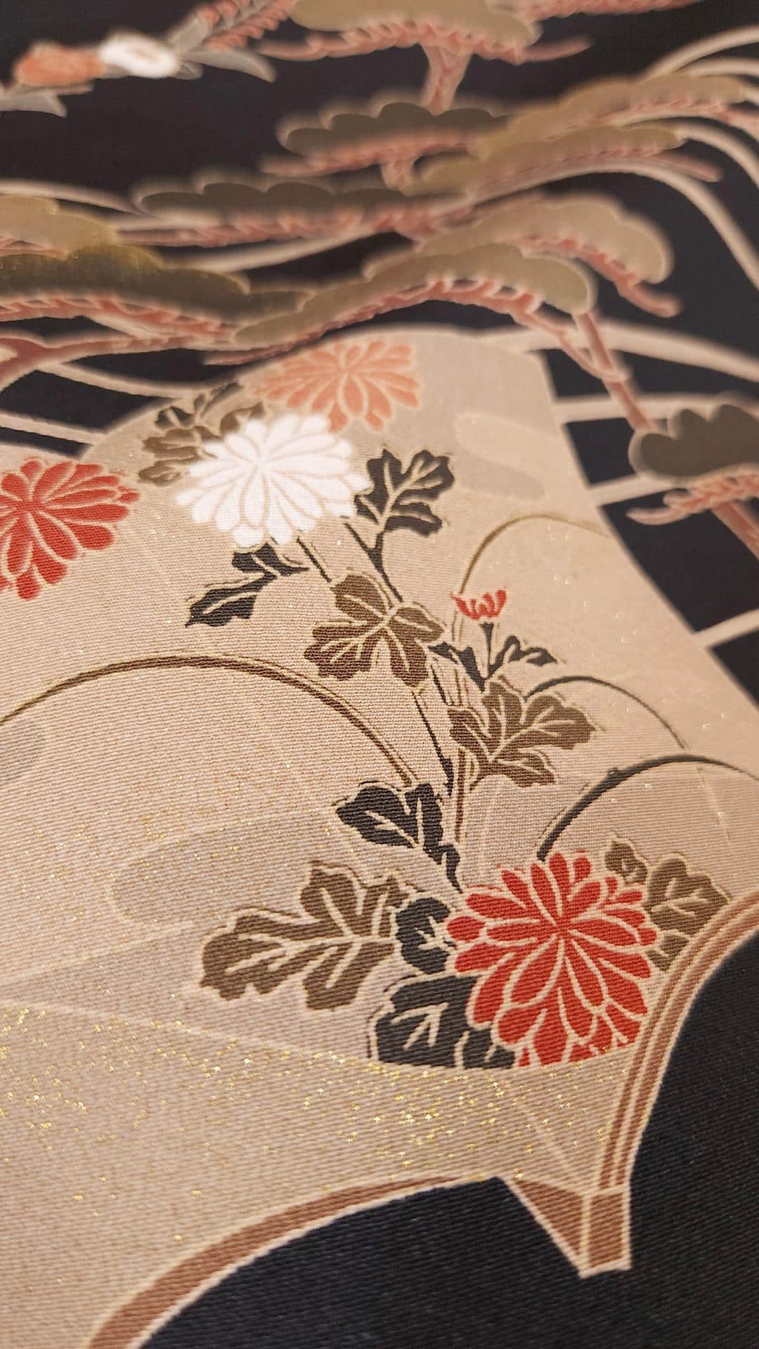 Black Kuro Tomesode with golden poetic motifs