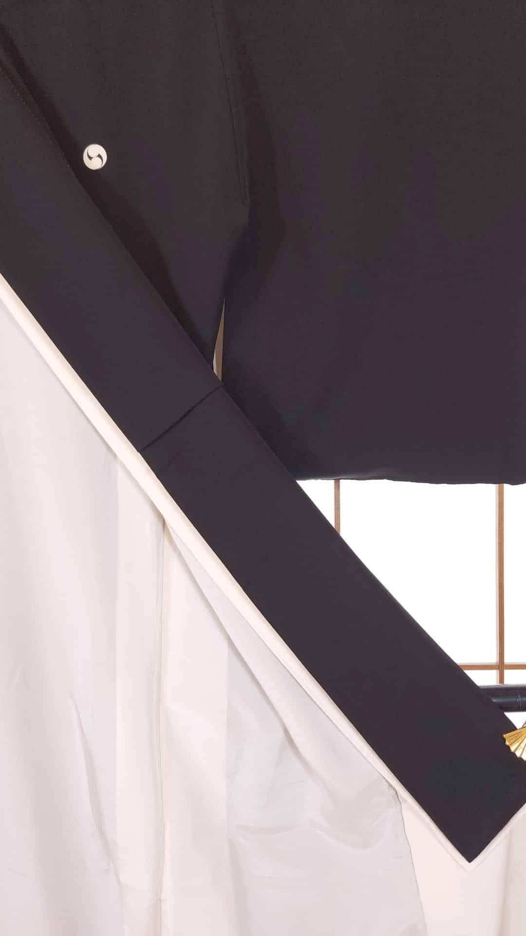 Black Kuro Tomesode with golden poetic motifs