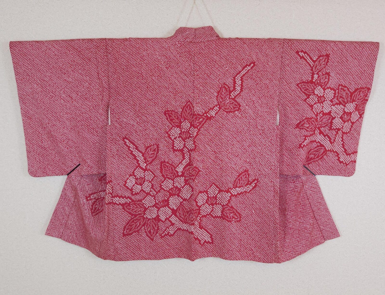 Bordeaux Shibori Haori with Sakura
