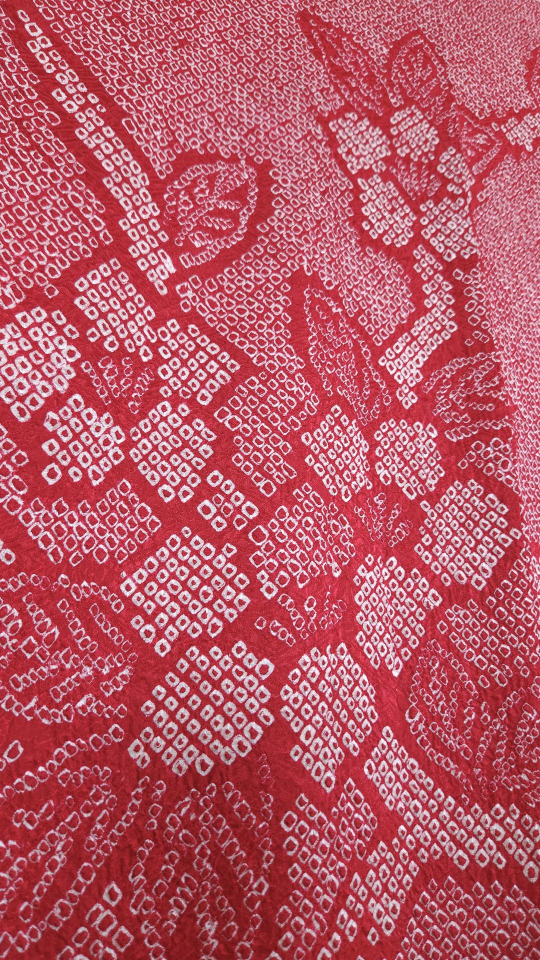 Bordeaux Shibori Haori with Sakura