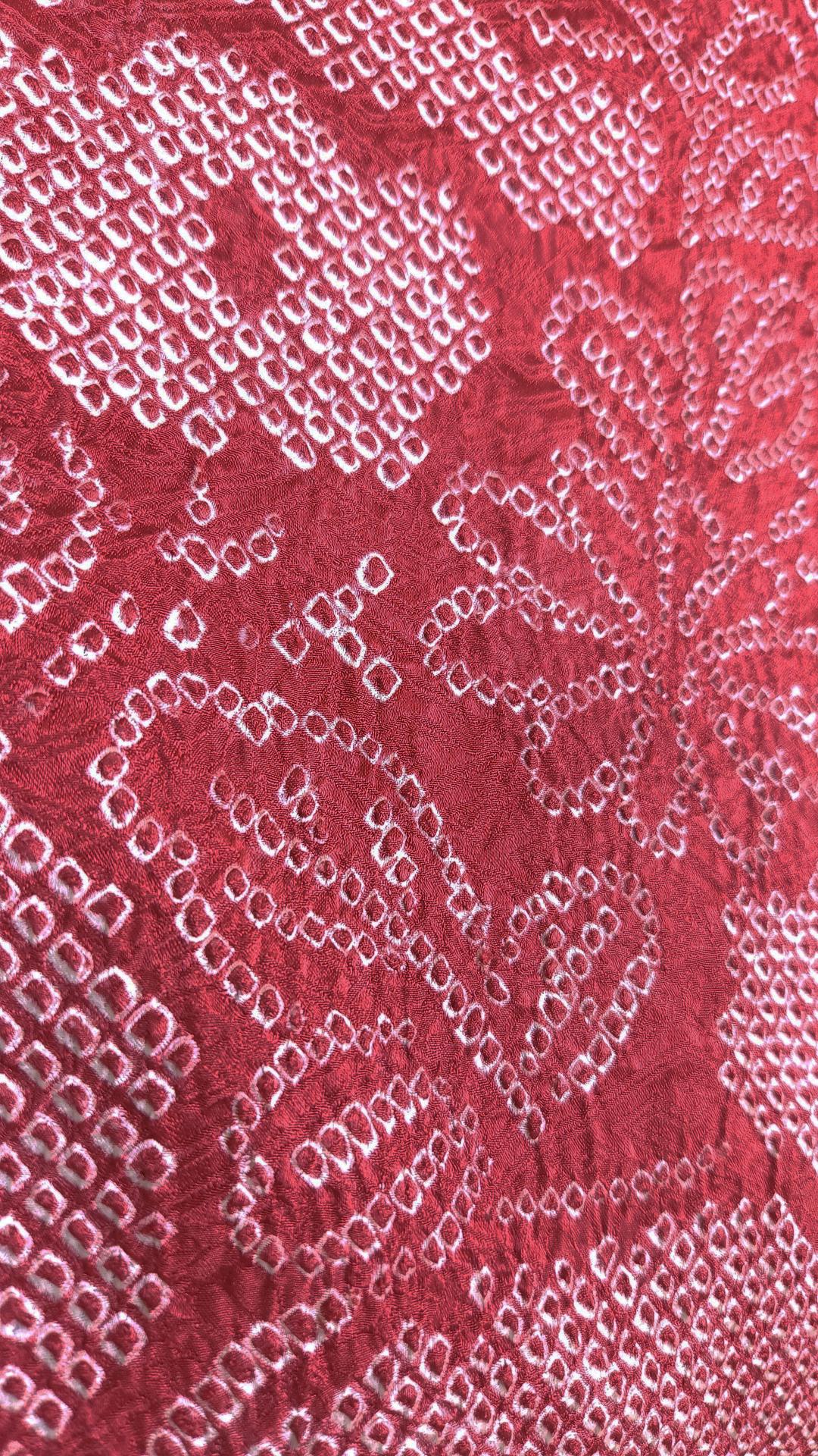 Bordeaux Shibori Haori with chrysanthemums