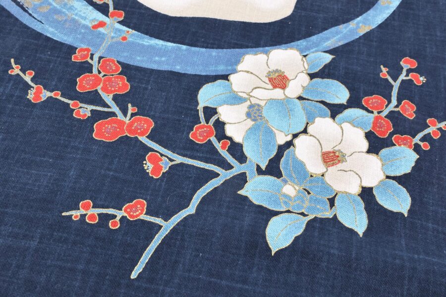 Hand-printed Japanese fabric panel – Uma horse