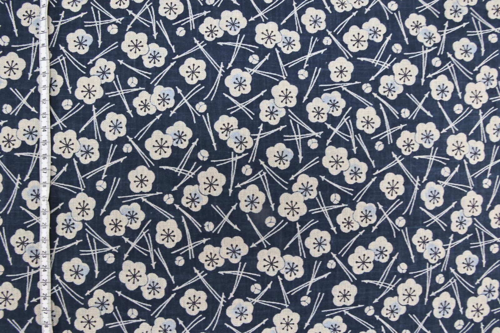 Hand-printed Japanese fabric with Ume pattern - DIY District