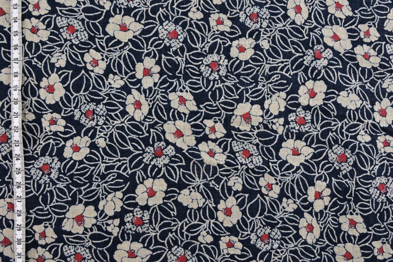 Japanese Tenassen fabric with Tsubaki flowers